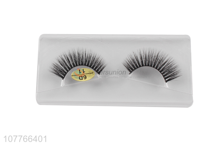 High quality mink hair eyelashes 6D three-dimensional cross eyelashes