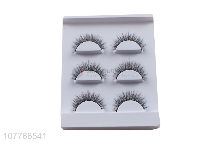 Wholesale natural waterproof false eyelashes 3D stereo eyelashes three pairs