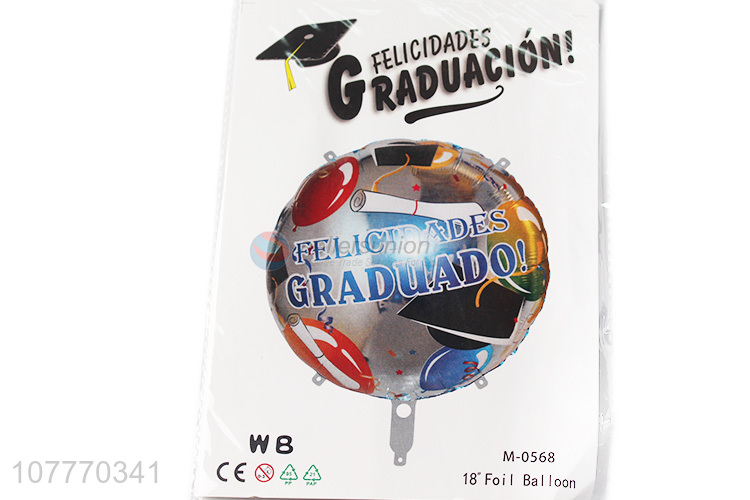 Good price round graduation party decorative foil balloon