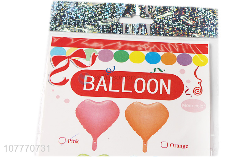 Creative design heart shape colourful foil balloon set