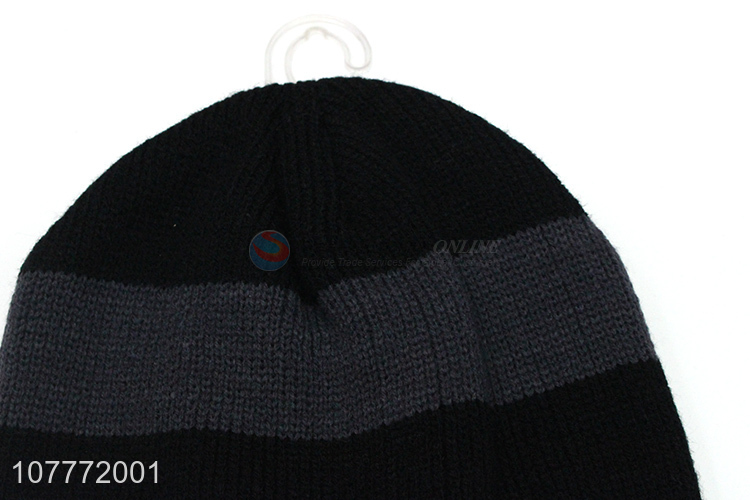 Hot selling velvet winter sports melon leather cap for men