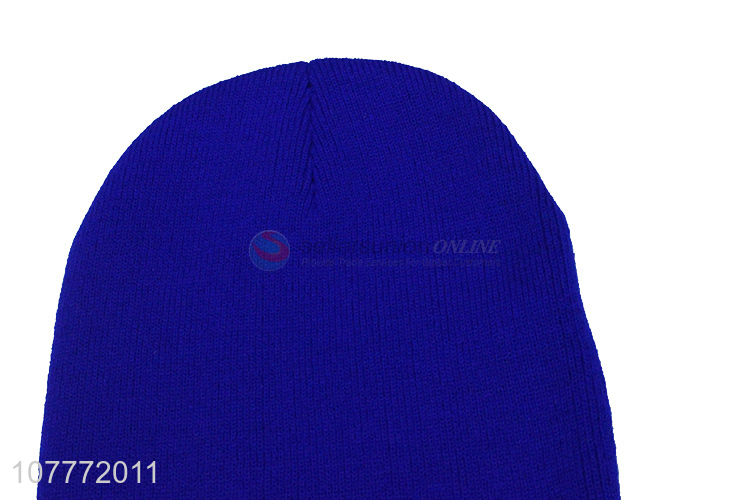 Simple melon leather hat sports warm knitted hat for men