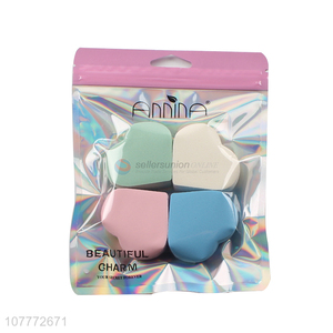 Cute design lady heart shape makeup powder puff