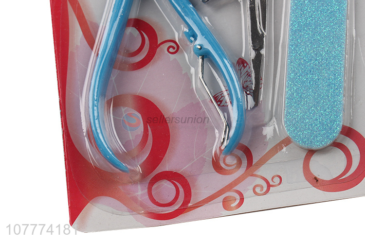 Low price 4 pieces manicure pedicure set nail clipper cuticle remover set