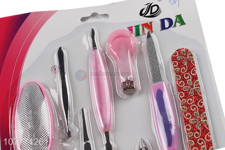 Factory price 8 pieces beauty manicure set callus cutter eyebrow scissors set