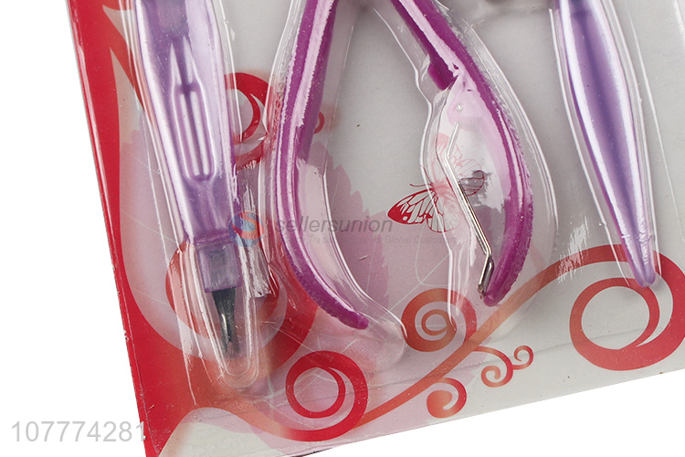 Wholesale 4 pieces beauty manicure set nail clipper ear pick set