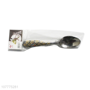 Wholesale Fashion Gold-Plated Dinner Spoon Soup Spoon