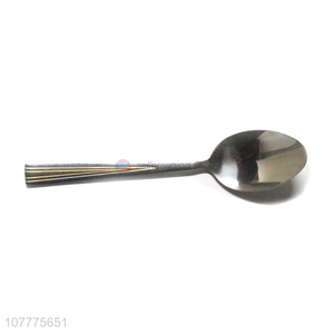 Fashion Gold-Plated Handle Stainless Steel Dinner Spoon