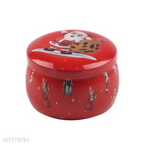 Good Sale Christmas Printing Tin Can Candle Tin Jars