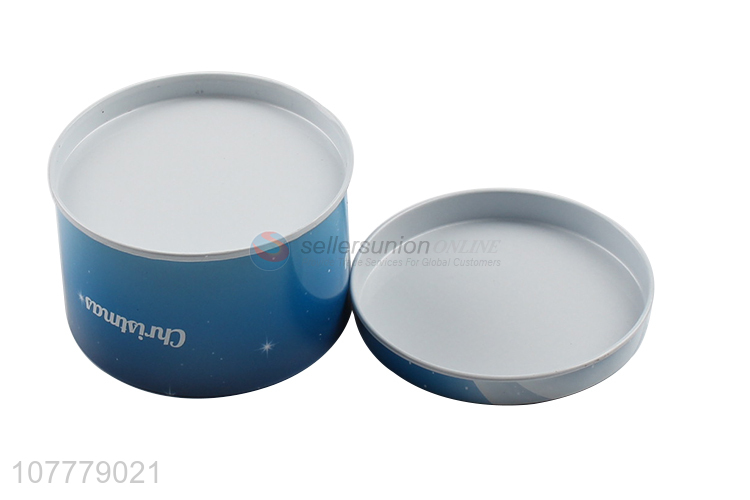 Best Price Colorful Round Tin Can Packing Case For Christmas