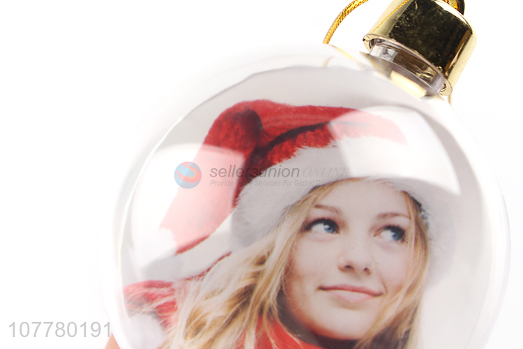 Innovative design transparent light bulb decoration crystal ball photo frame