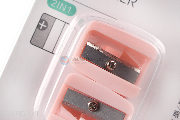 Wholesale pink eyebrow cosmetic pencil sharpener