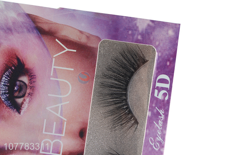 Private label natural long handmade 5D fake eyelash false eyelash