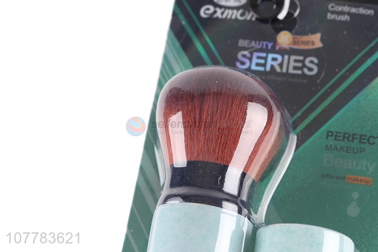 Wholesale portable cosmetic brush blush brush with cover