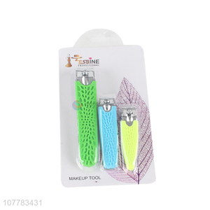 Wholesale stainless iron nail clipper set for fingernail and toenail