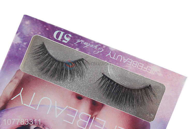 Private label natural long handmade 5D fake eyelash false eyelash