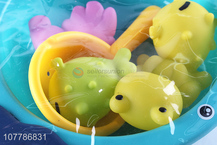 Wholesale vinyl baby swimming toys with plastic bathtub