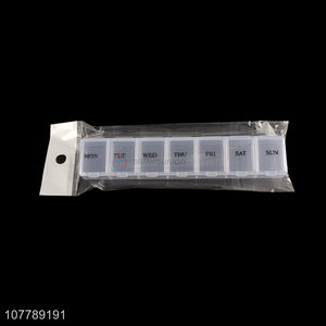 Wholesale clear 7 day plastic pill box weekly pill box pill dispenser