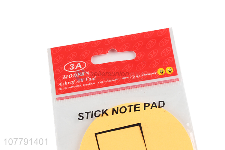 High quality sticky memo pad adhesive note pad for school