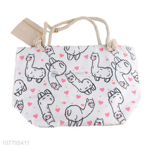 Latest Cartoon Animal Pattern Beach Bag Canvas Tote Bag