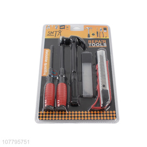 High quality hardware tool set hammer utility knife screwdriver set