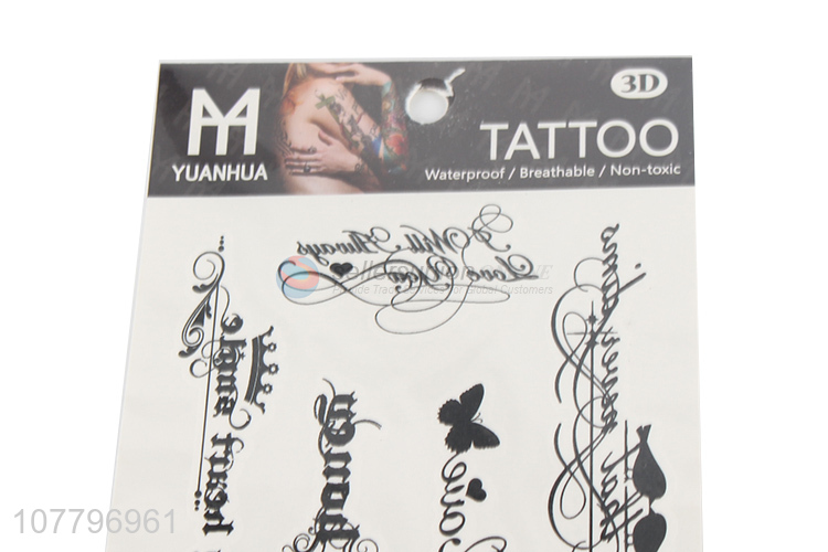 Wholesale factory price waterproof body temporary tattoo sticker