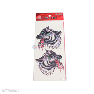 Novelty design wolf pattern temporary tattoo sticker