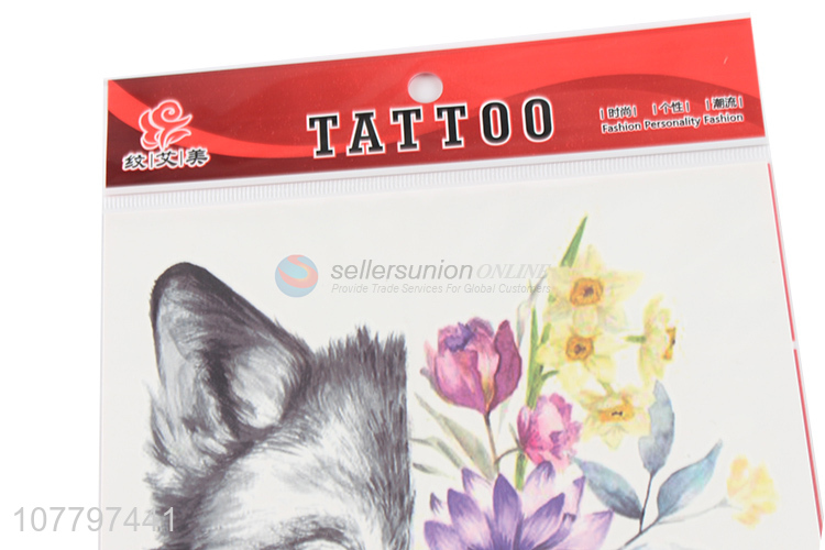 Top product wolf pattern waterproof temporary tattoo stickers