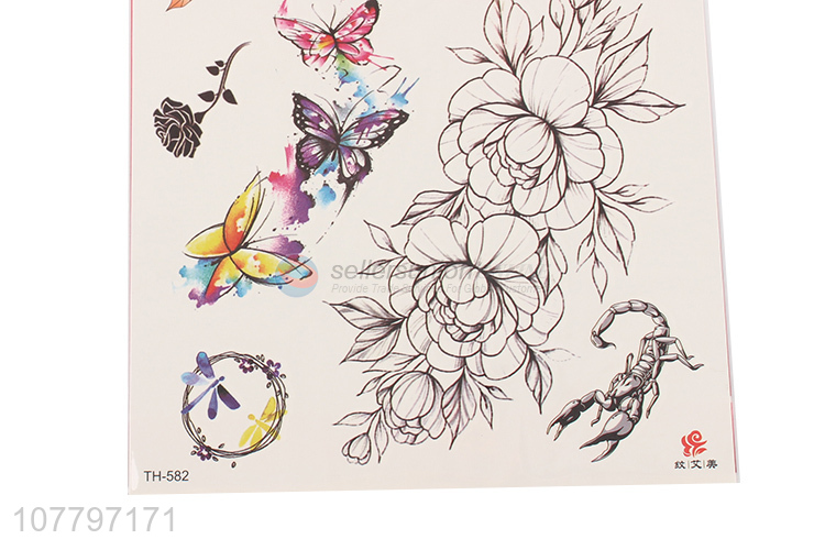 Popular fashion waterproof flower temporary tattoo sticker