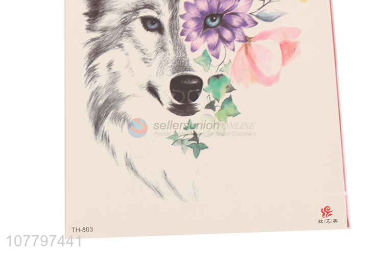 Top product wolf pattern waterproof temporary tattoo stickers