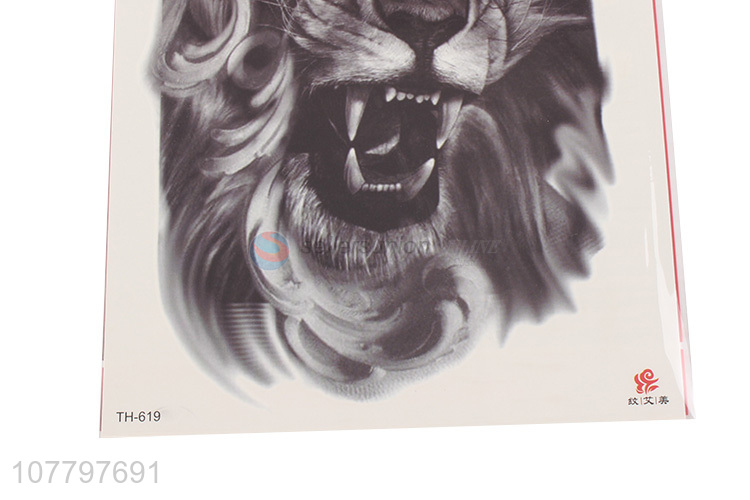 Hot product non-toxic body art tattoo stickers with lion shape