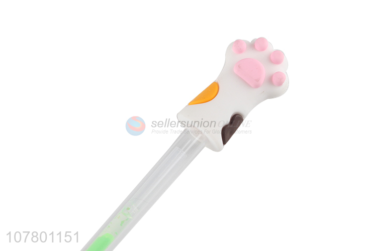 Wholesale cat paw pen multicolor highlighter pen