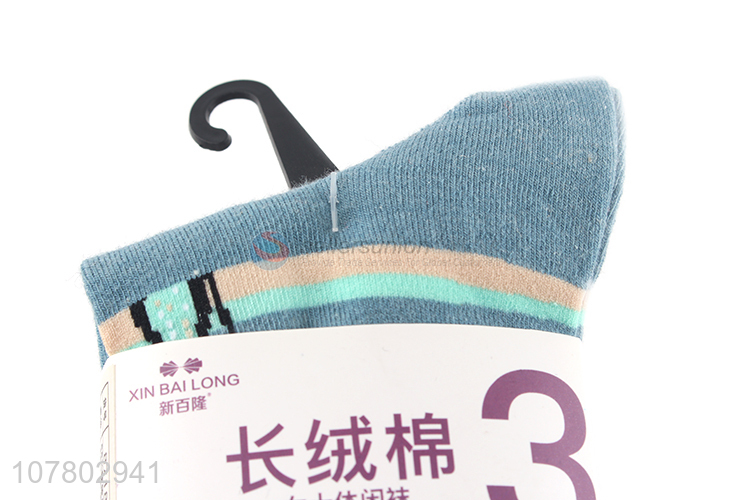 Promotional Women Casual Socks 3 Pairs Ankle Socks Set