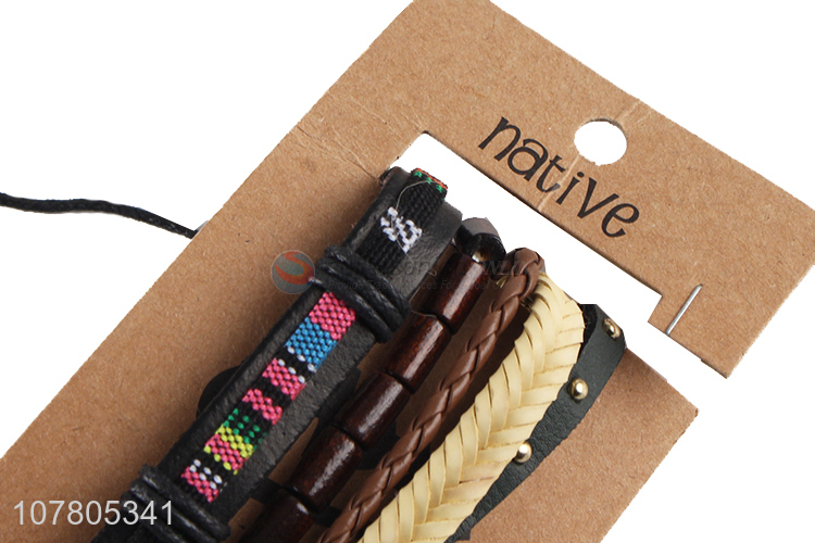 Hot sale girls decorative bracelet hand-woven bracelet combination