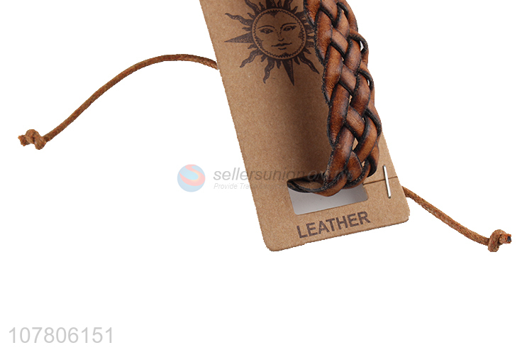 New arrival ladies leather bracelet hand-woven bracelet