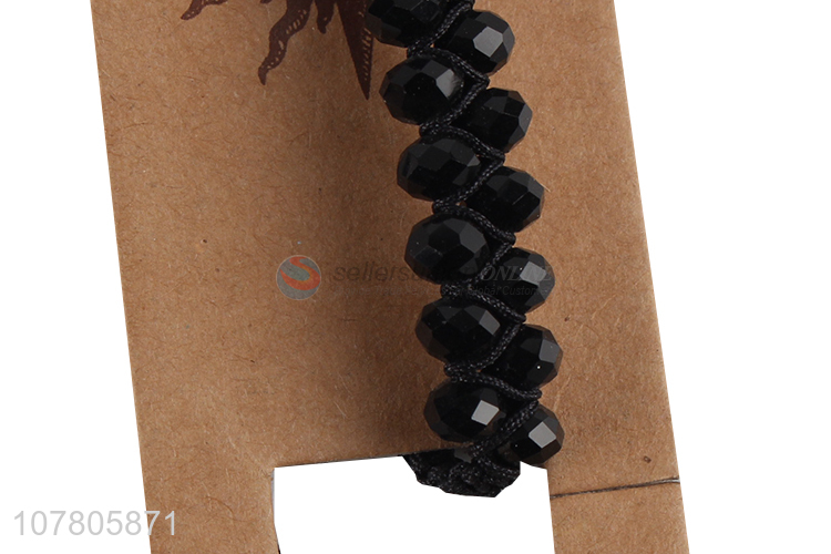 High quality black bracelet handmade bead chain