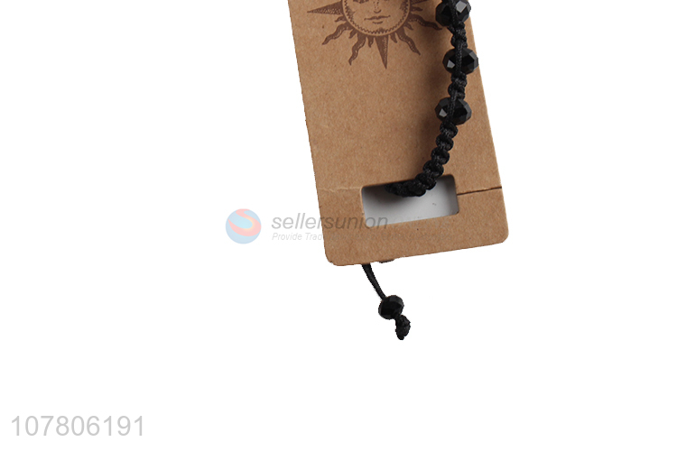 High quality black bracelet handmade bead chain