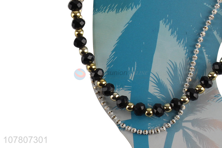 New design nylon rope beaded hand-woven anklet