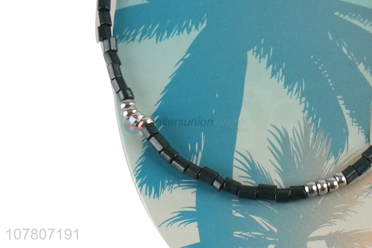 Factory direct sale handmade bead chain ladies anklet