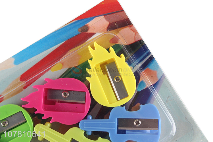 China supplier school stationery guitar shape pencil sharpener