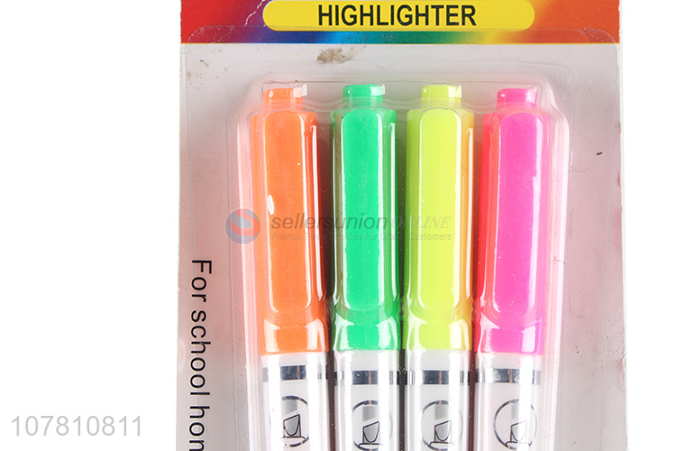 Factory wholesale double-ended highlighter pen fluorescent pen