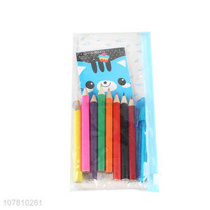 Promotional kids stationery set mini notebook color pencils ball pen