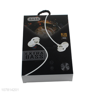 Good price black universal wired in-ear bass headphones