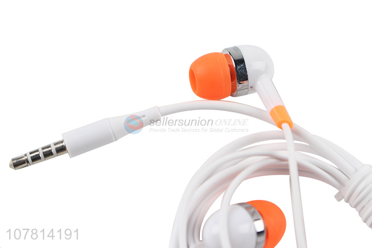 Wholesale white universal wired in-ear headphones