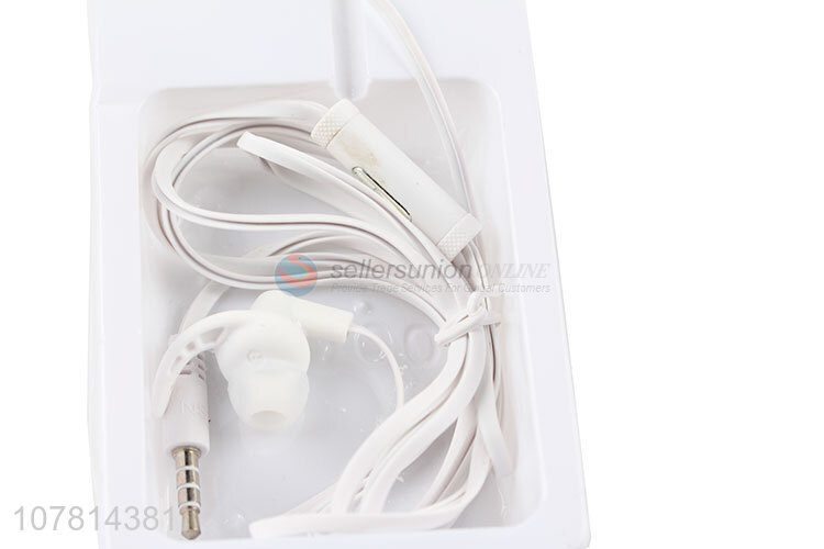 Factory direct white universal in-ear bass headphones