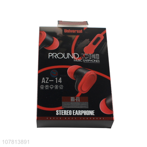 Good quality red metal wired in-ear headphones