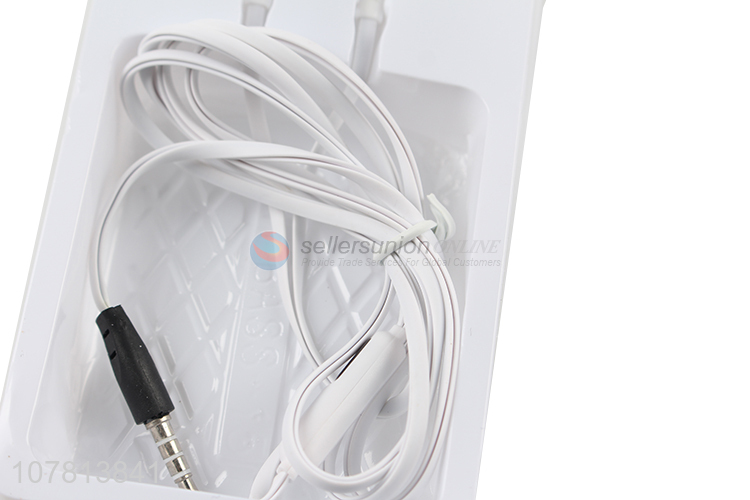 High quality white universal mobile phone in-ear headphones