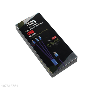 Hot sale red data cable Android Apple three-head data cable