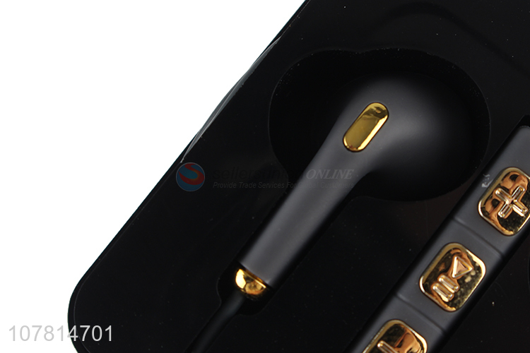 New arrival black gold boxed headphones music bass headphones