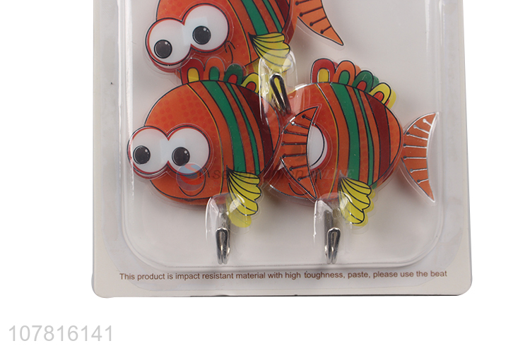 China Manufacture Cute Fish Shape Adhesive Hook For Sale